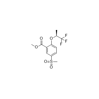 (S)-5-(甲基磺酰基)-2-((1,1,1-三氟丙-2-基)氧基)苯甲酸甲酯,5-Methylsulfonyl-2-[((S)-2,2,2-trifluoro-1-methylethyl)oxy]benzoic acid methyl ester