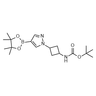 叔丁基(3-(4-(4,4,5,5-四甲基-1,3,2-二氧苯甲醛-2-基)-1H-吡唑-1-基)环丁基)氨基甲酸酯,tert-Butyl (3-(4-(4,4,5,5-tetramethyl-1,3,2-dioxaborolan-2-yl)-1H-pyrazol-1-yl)cyclobutyl)carbamate