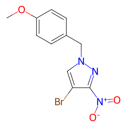 4-溴-1-(4-甲氧基苄基)-3-硝基-1H-吡唑,4-Bromo-1-(4-methoxybenzyl)-3-nitro-1H-pyrazole