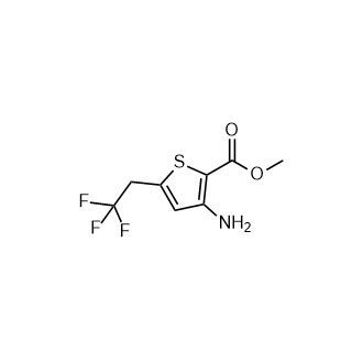 3-氨基-5-(2,2,2-三氟乙基)噻吩-2-羧酸甲酯,Methyl 3-amino-5-(2,2,2-trifluoroethyl)thiophene-2-carboxylate