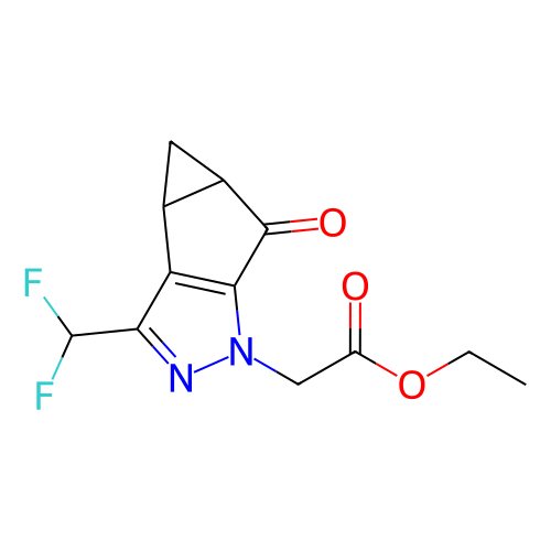 2-(3-(二氟甲基)-5-氧代-3,4,4,5,5-四氢-1H-环丙基[3,4]环戊二烯并[1,2-c]吡唑-1-基)乙酸乙酯,Ethyl 2-(3-(difluoromethyl)-5-oxo-3b,4,4a,5-tetrahydro-1H-cyclopropa[3,4]cyclopenta[1,2-c]pyrazol-1-yl)acetate