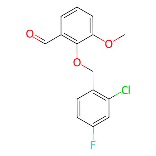 2-((2-氯-4-氟苄基)氧基)-3-甲氧基苯甲醛,2-((2-Chloro-4-fluorobenzyl)oxy)-3-methoxybenzaldehyde