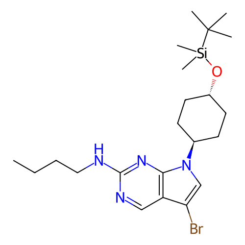 5-溴-N-丁基-7-((1R,4R)-4-((叔丁基二甲基硅烷基)氧基)环己基)-7H-吡咯并[2,3-d]嘧啶-2-胺,5-Bromo-N-butyl-7-[trans-4-[[(1,1-dimethylethyl)dimethylsilyl]oxy]cyclohexyl]-7H-pyrrolo[2,3-d]pyrimidin-2-amine