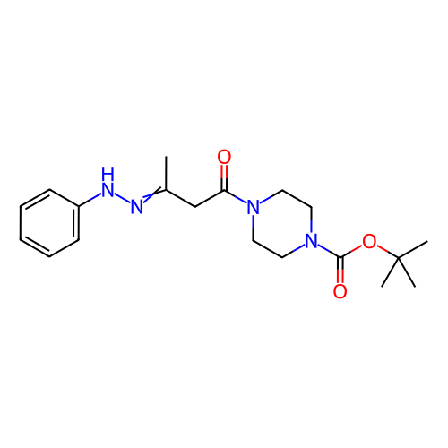 4-(3-(2-苯基亚肼基)丁酰基)哌嗪-1-甲酸叔丁酯,tert-Butyl 4-(3-(2-phenylhydrazono)butanoyl)piperazine-1-carboxylate