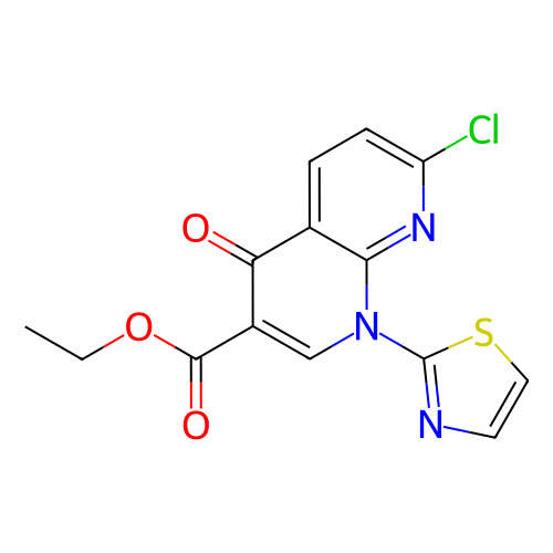 7-氯-4-氧代-1-(噻唑-2-基)-1,4-二氢-1,8-二氮杂萘-3-羧酸乙酯,Ethyl 7-chloro-4-oxo-1-(thiazol-2-yl)-1,4-dihydro-1,8-naphthyridine-3-carboxylate