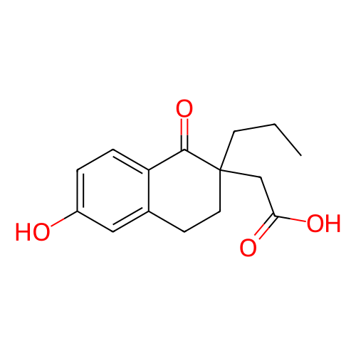 2-(6-羟基-1-氧代-2-丙基-1,2,3,4-四氢萘-2-基)乙酸,2-(6-Hydroxy-1-oxo-2-propyl-1,2,3,4-tetrahydronaphthalen-2-yl)acetic acid