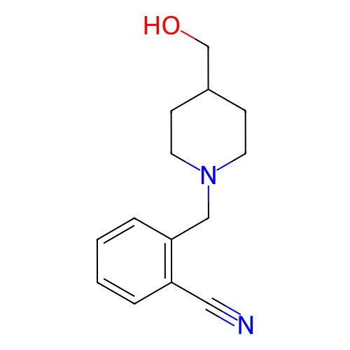 2-((4-(羥甲基)哌啶-1-基)甲基)芐腈,2-((4-(Hydroxymethyl)piperidin-1-yl)methyl)benzonitrile