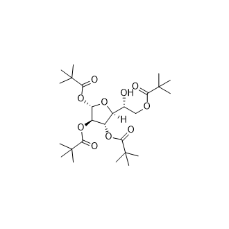 (2S,3R,4S,5S)-5-((R)-1-羥基-2-(新戊酰氧基)乙基)四氫呋喃-2,3,4-三基三(2,2-二甲基丙酸酯),(2S,3R,4S,5S)-5-((R)-1-hydroxy-2-(pivaloyloxy)ethyl)tetrahydrofuran-2,3,4-triyl tris(2,2-dimethylpropanoate)