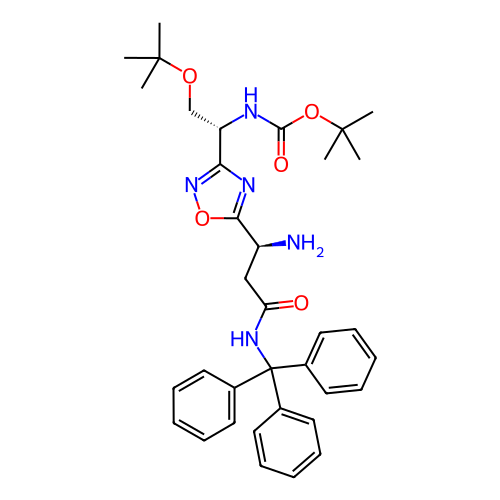 ((R)-1-(5-((S)-1-氨基-3-氧代-3-(三苯甲基氨基)丙基)-1,2,4-噁二唑-3-基)-2-(叔丁氧基)乙基)氨基甲酸叔丁酯,tert-Butyl ((R)-1-(5-((S)-1-amino-3-oxo-3-(tritylamino)propyl)-1,2,4-oxadiazol-3-yl)-2-(tert-butoxy)ethyl)carbamate