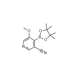 5-甲氧基-4-(4,4,5,5-四甲基-1,3,2-二氧硼雜環(huán)戊烷-2-基)煙腈,5-Methoxy-4-(4,4,5,5-tetramethyl-1,3,2-dioxaborolan-2-yl)nicotinonitrile