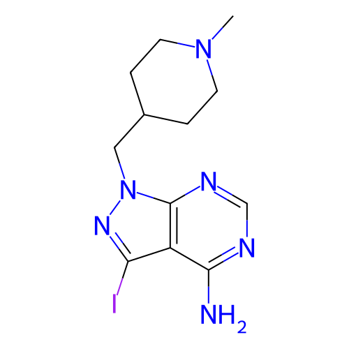 3-碘-1-[(1-甲基-4-哌啶基)甲基]-1H-吡唑并[3,4-d]嘧啶-4-胺,3-Iodo-1-[(1-methyl-4-piperidinyl)methyl]-1H-pyrazolo[3,4-d]pyrimidin-4-amine