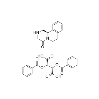 (R)-2,3,6,7-四氢-1H-吡嗪并[2,1-a]异喹啉-4(11bH)-酮(2R,3R)-2,3-双(苯甲酰氧基)琥珀酸酯,(R)-2,3,6,7-tetrahydro-1H-pyrazino[2,1-a]isoquinolin-4(11bH)-one (2R,3R)-2,3-bis(benzoyloxy)succinate