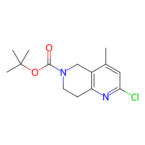 1,1-二甲基乙基-2-氯-7,8-二氢-4-甲基-1,6-萘啶-6(5H)-羧酸酯,tert-Butyl 2-chloro-4-methyl-7,8-dihydro-1,6-naphthyridine-6(5H)-carboxylate