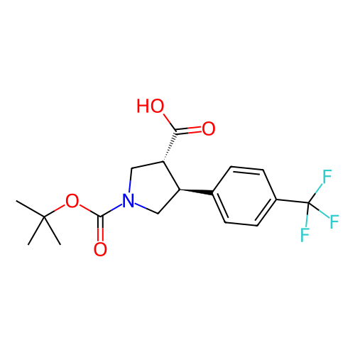 反式-1-Boc-4-(4-三氟甲基苯基)-吡咯烷-3-羧酸,trans-1-Boc-4-(4-trifluoromethylphenyl)-pyrrolidine-3-carboxylic acid