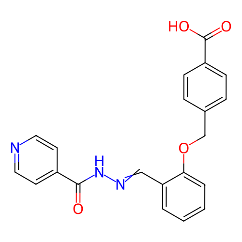 (E)-4-((2-((2-异烟酰基亚肼基)甲基)苯氧基)甲基)苯甲酸,(E)-4-((2-((2-isonicotinoylhydrazono)methyl)phenoxy)methyl)benzoic acid
