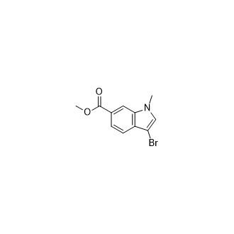 3-溴-1-甲基-1H-吲哚-6-羧酸甲酯,Methyl 3-bromo-1-methyl-1H-indole-6-carboxylate