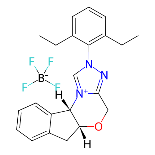 (5aR,10bS)-2-(2,6-二乙基苯基)-5a,10b-二氢-4H,6H-茚并[2,1-b][1,2,4]三唑[4,3-d][1,4]噁嗪-2-鎓四氟硼酸盐,(5aR,10bS)-2-(2,6-Diethylphenyl)-5a,10b-dihydro-4H,6H-indeno[2,1-b][1,2,4]triazolo[4,3-d][1,4]oxazin-2-iumtetrafluoroborate