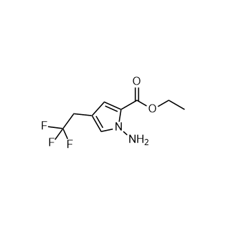 1-氨基-4-(2,2,2-三氟乙基)-1H-吡咯-2-羧酸乙酯,Ethyl 1-amino-4-(2,2,2-trifluoroethyl)-1H-pyrrole-2-carboxylate