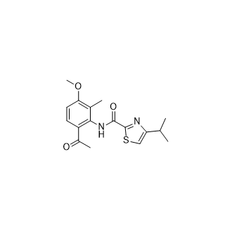 N-(6-乙酰基-3-甲氧基-2-甲基苯基)-4-异丙基噻唑-2-甲酰胺,N-(6-acetyl-3-methoxy-2-methylphenyl)-4-isopropylthiazole-2-carboxamide