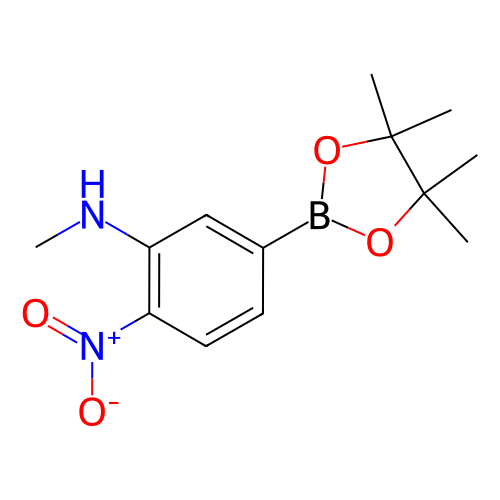 N-甲基-2-硝基-5-(4,4,5,5-四甲基-1,3,2-二氧硼烷-2-基)苯胺,N-Methyl-2-nitro-5-(4,4,5,5-tetramethyl-1,3,2-dioxaborolan-2-yl)aniline