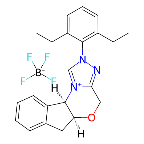 (5aS,10bR)-2-(2,6-二乙基苯基)-5a,10b二氢-4H,6H-茚并[2,1-b][1,2,4]三唑并[4,3-d][1,4]噁嗪-2-鎓四氟硼酸盐,(5aS,10bR)-2-(2,6-Diethylphenyl)-5a,10b-dihydro-4H,6H-indeno[2,1-b][1,2,4]triazolo[4,3-d][1,4]oxazin-2-iumtetrafluoroborate