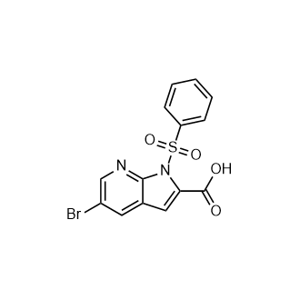 5-溴-1-(苯磺酰基)-1H-吡咯并[2,3-b]吡啶-2-羧酸,5-Bromo-1-(phenylsulfonyl)-1H-pyrrolo[2,3-b]pyridine-2-carboxylic acid