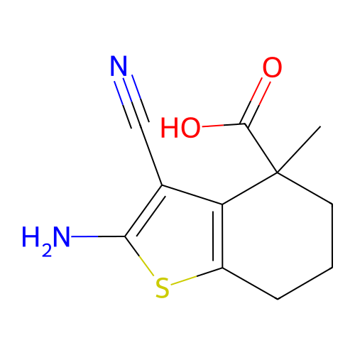 2-氨基-3-氰基-4-甲基-4,5,6,7-四氢苯并[b]噻吩-4-羧酸,2-Amino-3-cyano-4-methyl-4,5,6,7-tetrahydrobenzo[b]thiophene-4-carboxylic acid