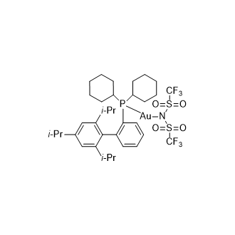 2-二环己基膦-2',4',6'-三异丙基联苯金(I)双(三氟甲烷磺酰)亚胺,2-Dicyclohexylphosphino-2',4',6'-triisopropylbiphenyl gold(I) bis(trifluoromethanesulfonyl)imide