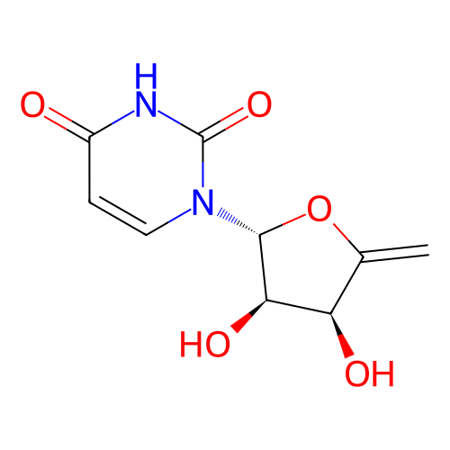 1-((2R,3R,4S)-3,4-二羟基-5-亚甲基四氢呋喃-2-基)嘧啶-2,4(1H,3H)-二酮,4',5'-Didehydro-5'-deoxyuridine