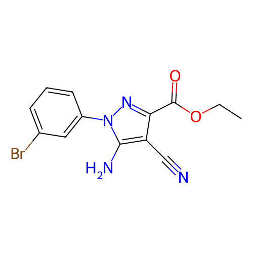 5-氨基-1-(3-溴苯基)-4-氰基吡唑-3-羧酸乙酯,Ethyl 5-amino-1-(3-bromophenyl)-4-cyanopyrazole-3-carboxylate