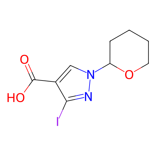 3-碘-1-(四氫-2H-吡喃-2-基)-1H-吡唑-4-羧酸,3-Iodo-1-(tetrahydro-2H-pyran-2-yl)-1H-pyrazole-4-carboxylic acid