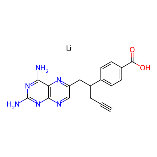 4-(1-(2,4-二氨基芴-6-基)戊-4-炔-2-基)苯甲酸锂,Lithium 4-(1-(2,4-diaminopteridin-6-yl)pent-4-yn-2-yl)benzoate
