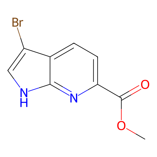 3-溴-1H-吡咯并[2,3-b]吡啶-6-羧酸甲酯,Methyl 3-bromo-1H-pyrrolo[2,3-b]pyridine-6-carboxylate