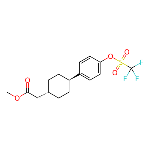 反式-2-[4-[4-[(三氟甲基磺?；?氧基]苯基]環(huán)己基]乙酸甲酯,trans-Methyl 2-[4-[4-[(trifluoromethylsulfonyl)oxy]phenyl]cyclohexyl]acetate