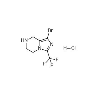 1-溴-3-(三氟甲基)-5,6,7,8-四氢咪唑并[1,5-a]吡嗪盐酸盐,1-Bromo-3-(trifluoromethyl)-5,6,7,8-tetrahydroimidazo[1,5-a]pyrazine hydrochloride