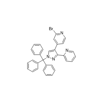 2-溴-4-(3-(吡啶-2-基)-1-三苯甲游基-1H-吡唑-4-基)吡啶,2-Bromo-4-(3-(pyridin-2-yl)-1-trityl-1H-pyrazol-4-yl)pyridine