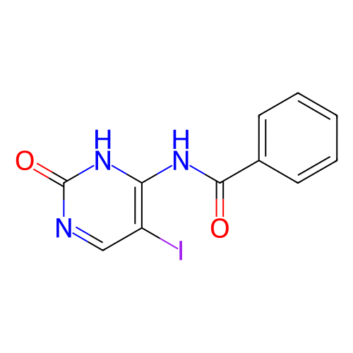 N-(5-碘-2-氧代-1,2-二氢-嘧啶-4-基)-苯甲酰胺,N-(5-iodo-2-oxo-1,2-dihydropyrimidin-4-yl)benzamide