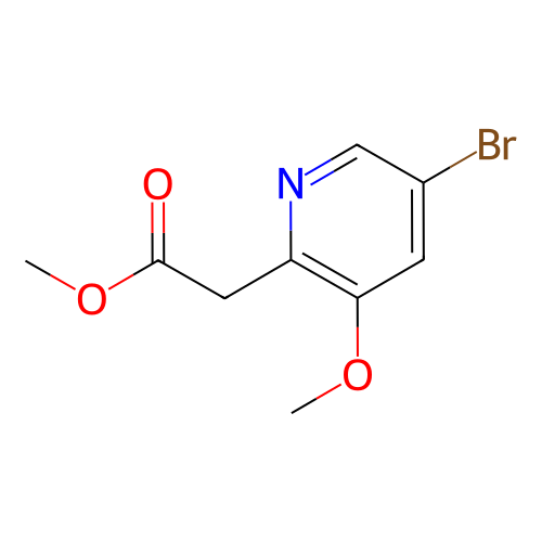 2-(5-溴-3-甲氧基吡啶-2-基)乙酸甲酯,Methyl 2-(5-bromo-3-methoxypyridin-2-yl)acetate