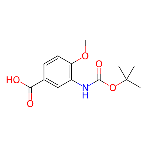 3-(叔丁氧基羰基氨基)-4-甲氧基苯甲酸,3-(tert-Butoxycarbonylamino)-4-methoxybenzoic acid