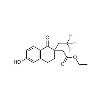 2-(6-羟基-1-氧代-2-(2,2,2-三氟乙基)-1,2,3,4-四氢萘-2-基)乙酸乙酯,Ethyl 2-(6-hydroxy-1-oxo-2-(2,2,2-trifluoroethyl)-1,2,3,4-tetrahydronaphthalen-2-yl)acetate
