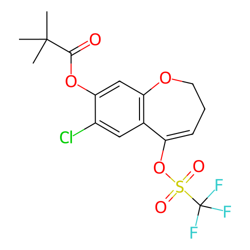 7-氯-5-(((三氟甲基)磺酰基)氧基)-2,3-二氢苯并[b]氧杂-8-基新戊酸酯,7-Chloro-5-(((trifluoromethyl)sulfonyl)oxy)-2,3-dihydrobenzo[b]oxepin-8-yl pivalate