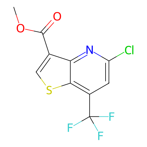 5-氯-7-(三氟甲基)噻吩并[3,2-b]吡啶-3-羧酸甲酯,Methyl 5-chloro-7-(trifluoromethyl)thieno[3,2-b]pyridine-3-carboxylate