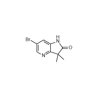 6-溴-3,3-二甲基-1H,2H,3H-吡咯并[3,2-b]吡啶-2-酮,6-Bromo-3,3-dimethyl-1H,2H,3H-pyrrolo[3,2-b]pyridin-2-one