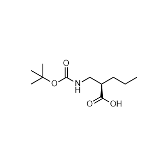 (R)-2-(((叔丁氧基羰基)氨基)甲基)戊酸,(R)-2-(((tert-Butoxycarbonyl)amino)methyl)pentanoic acid