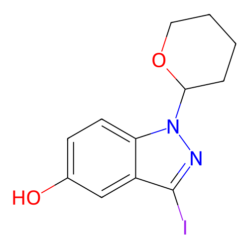 3-碘-1-(四氢-2H-吡喃-2-基)-1H-吲唑-5-醇,3-Iodo-1-(tetrahydro-2H-pyran-2-yl)-1H-indazol-5-ol