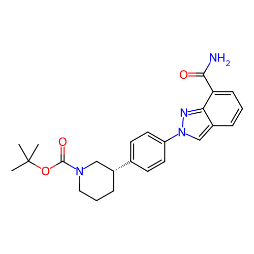 (S)-3-(4-(7-氨基甲酰基-2H-吲唑-2-基)苯基)哌啶-1-甲酸叔丁酯,tert-Butyl (S)-3-(4-(7-carbamoyl-2H-indazol-2-yl)phenyl)piperidine-1-carboxylate