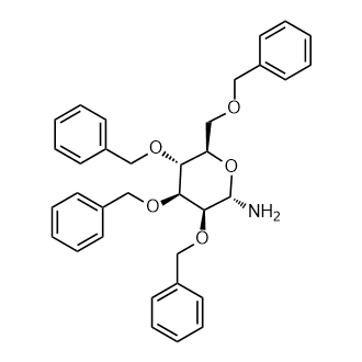 (2S,3S,4S,5R,6R)-3,4,5-三(芐氧基)-6-((芐氧基)甲基)四氫-2H-吡喃-2-胺,(2S,3S,4S,5R,6R)-3,4,5-tris(Benzyloxy)-6-((benzyloxy)methyl)tetrahydro-2H-pyran-2-amine