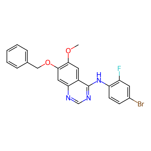 7-(苄氧基)-N-(4-溴-2-氟苯基)-6-甲氧基喹唑啉-4-胺,7-(Benzyloxy)-N-(4-bromo-2-fluorophenyl)-6-methoxyquinazolin-4-amine