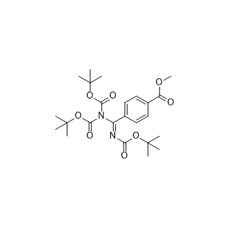 4-[[双[(1,1-二甲基乙氧基)羰基]氨基] [[(1,1-二甲基乙氧基)羰基]亚氨基]甲基]苯甲酸,Benzoic acid, 4-[[bis[(1,1-dimethylethoxy)carbonyl]amino][[(1,1- dimethylethoxy)carbonyl]imino]methyl]-, methyl ester