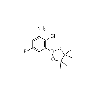 2-氯-5-氟-3-(4,4,5,5-四甲基-1,3,2-二氧杂硼戊烷-2-基)苯胺,2-Chloro-5-fluoro-3-(4,4,5,5-tetramethyl-1,3,2-dioxaborolan-2-yl)aniline
